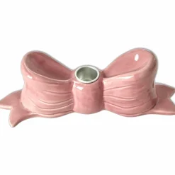 Bow Candle Holder Pink