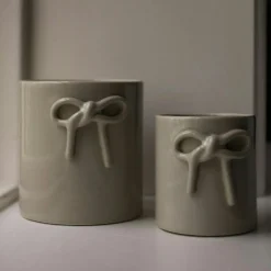 Bow Pot Ø13 cm, Shiny Mole