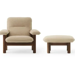 Brasilia Set Mörkbetsad Ek/Bouclé Beige