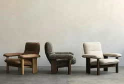 Brasilia Set Mörkbetsad Ek/Bouclé Beige