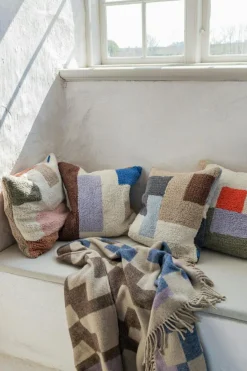 Brick Cushion Cover 50x50 cm, Olive Green