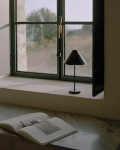 Brolly Table Lamp Portable, Linen