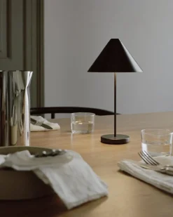 Brolly Table Lamp Portable, Linen