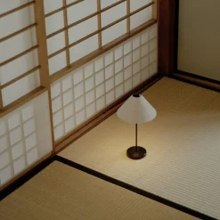 Brolly Table Lamp Portable, Linen