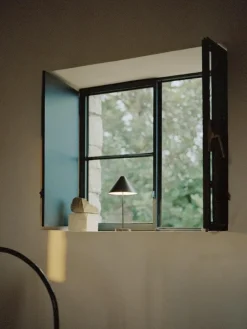 Brolly Table Lamp Portable, Linen