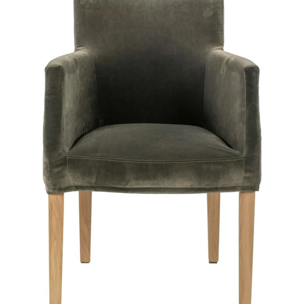 Brooklyn Chair Loose Cover Nat.Ek / Omega Graphit 51