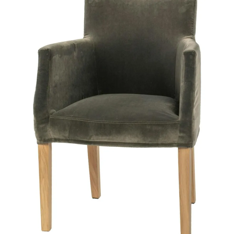 Brooklyn Chair Loose Cover Nat.Ek / Omega Graphit 51