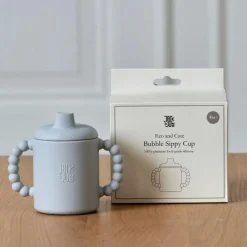 Bubble Sippy Mug With Lid, Cream