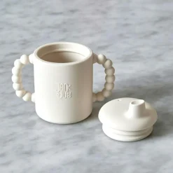 Bubble Sippy Mug With Lid, Cream
