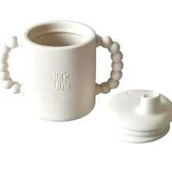 Bubble Sippy Mug With Lid, Cream