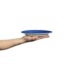 Bubbles Oval Plate 20 cm, Blue