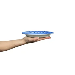 Bubbles Oval Plate 20 cm, Blue