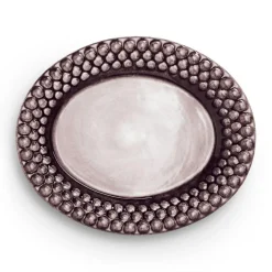 Bubbles Oval Plate 20 cm, Blue