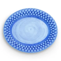 Bubbles Oval Plate 20 cm, Blue