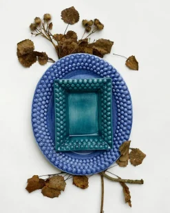 Bubbles Platter Oval 35 cm, Green