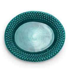Bubbles Platter Oval 35 cm, Green