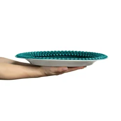 Bubbles Platter Oval 35 cm, Green