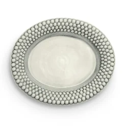 Bubbles Platter Oval 35 cm, Green