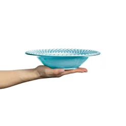 Bubbles Soup Plate 25 cm, Blue