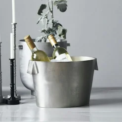 Buck Wine Cooler Brushed Silver 22x32 cm