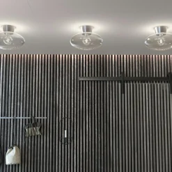 Bullo XL Flush Ceiling Light, Oxide / Opal