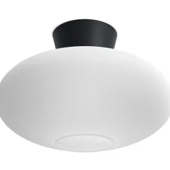 Bullo XL Flush Ceiling Light, Oxide / Opal
