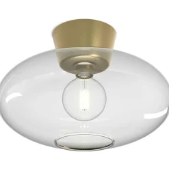 Bullo XL Flush Ceiling Light, Oxide / Opal