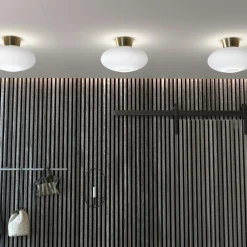 Bullo XL Flush Ceiling Light, Oxide / Opal