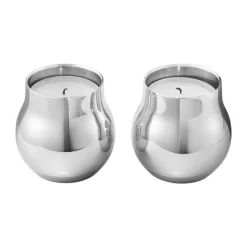 Cafu Candle Holder 2 pcs, Stainless Steel