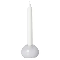 Candle Holder Glass Ø7,5 cm, White