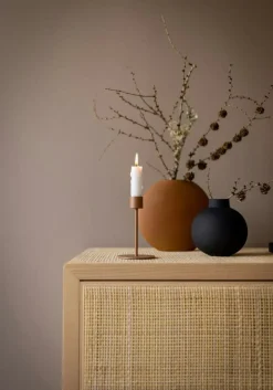 Candlestick 13 cm, Coconut