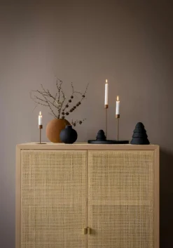 Candlestick 29 cm, Coconut