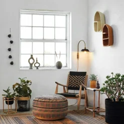 Candlestick Stoneware 9,5 cm, Dark Brown