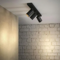 Canspot 57 Triple Bar Spotlight, White / Brass