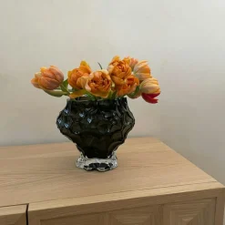 Canyon Medi- Clear Vase 18 cm, Smoke