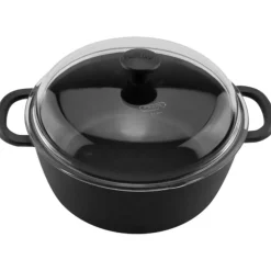 Cast Iron Pot With Glass Lid, 7 L