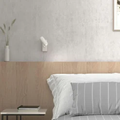 Cato Wall Lamp, Matte White / Brass