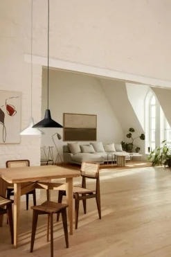 C-Chair Dining Chair, Black oak / Cane