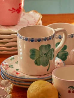 Ceramic Mug 42 cl, Good Luck Clover