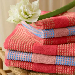 Check Towel 70x140 cm, Yellow / Pink