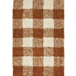 Checked Bathroom Rug 60x90 cm, Green