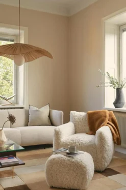 Checks Wool Rug Beige, 250x350 cm