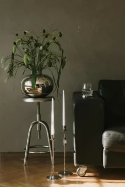 Chiaro Di Luna Candlestick Nickel-plated Brass, 40 cm