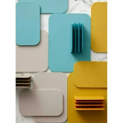 Choptima Chopping Boards With Holder, Nordic Green