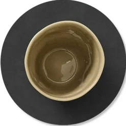 Circle Glass Coaster Nupo 10 cm, Flint Grey