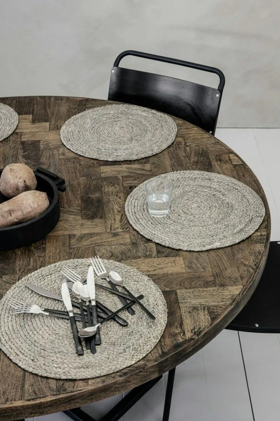 Circle Placemat 4 Pcs, Nature