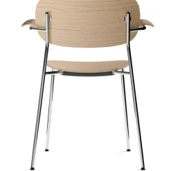 Co Chair Chromed Legs, Seat+ Back+ Arm Natural Oak