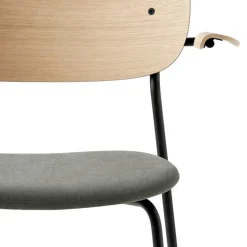 Co Dining Chair Black Steel w. Armrest, Dakar 0250/Natural Oak