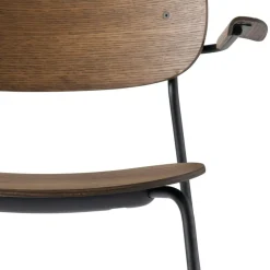 Co Dining Chair Black Steel w. Armrest