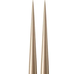 Cone Candles Lacquered 37 cm 2-pack, Eucalytus